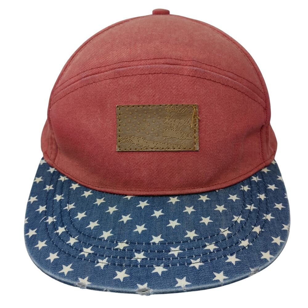 Black Jack Strapback 5 Panel Cap Multi One Size Adjustable Vented Holes Cotton